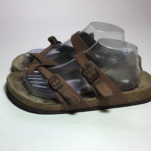 California Footwear Cork And Leather Sandals Brown Size 41 VGUC